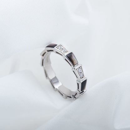 [Revel]SERPENTI RING SILVER  DIAMOND BLACK MOP 3MM