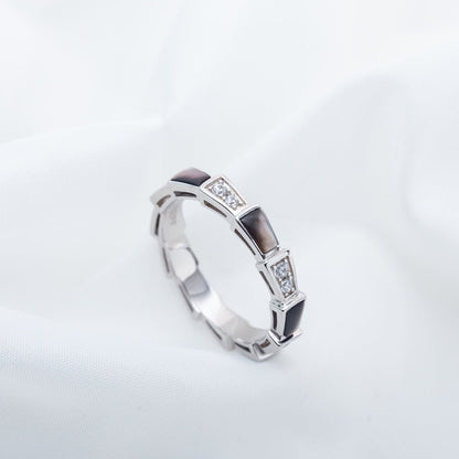 [Revel]SERPENTI RING SILVER  DIAMOND BLACK MOP 3MM