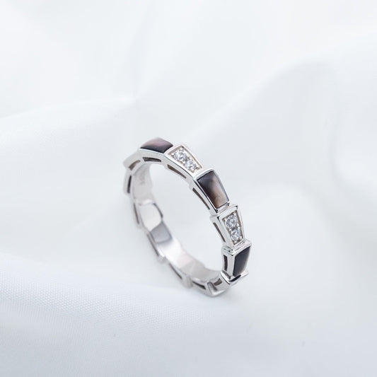 [Revel]SERPENTI RING SILVER  DIAMOND BLACK MOP 3MM