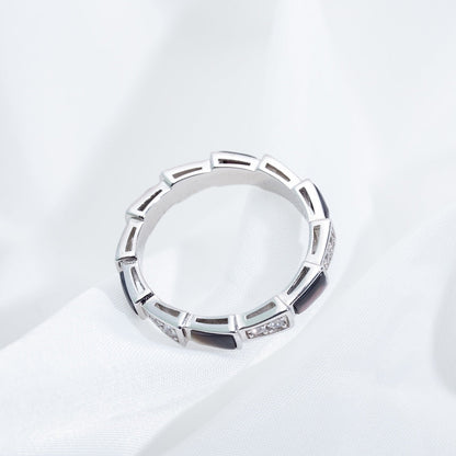 [Revel]SERPENTI RING SILVER  DIAMOND BLACK MOP 3MM
