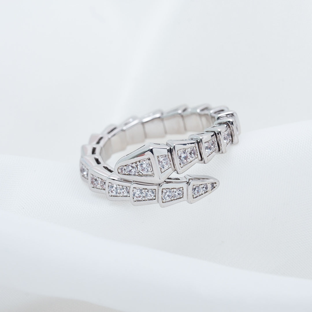 [Revel]SERPENTI-RING SILBER DIAMANT PAVE 4MM