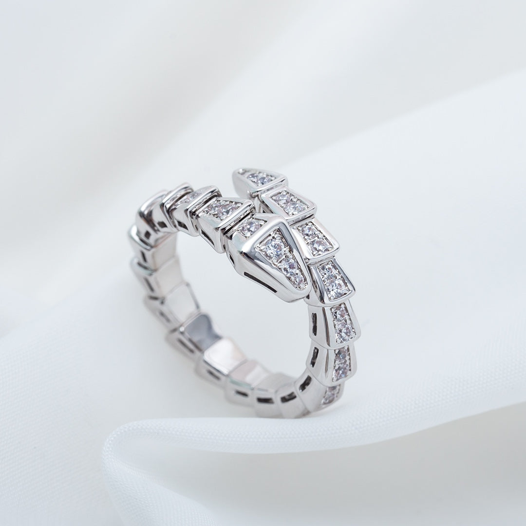 [Revel]SERPENTI-RING SILBER DIAMANT PAVE 4MM