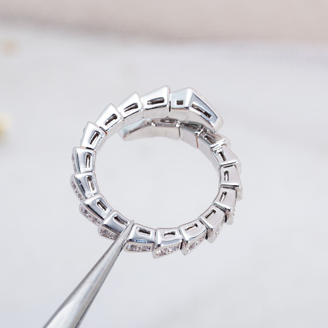 [Revel]SERPENTI-RING SILBER DIAMANT PAVE 4MM