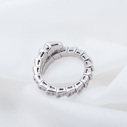 [Revel]SERPENTI-RING SILBER DIAMANT PAVE 4MM