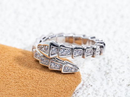 [Revel]SERPENTI-RING SILBER DIAMANT PAVE 4MM