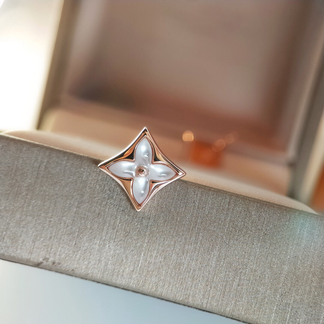 [Revel Jewelry]STAR MOP PINK GOLD EARRINGS