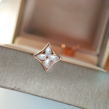 [Revel Jewelry]STAR MOP PINK GOLD EARRINGS