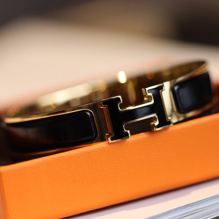 [Revel Jewelry]H BRACELET 12MM GOLD