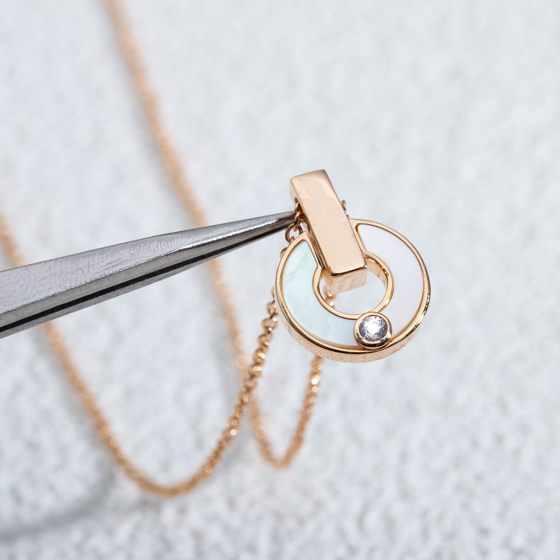 [Revel]ガリネックレス ピンクゴールド MOP