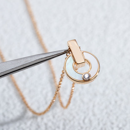 [Revel]ガリネックレス ピンクゴールド MOP