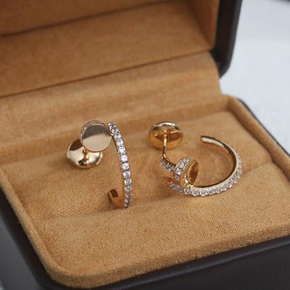 [Revel Jewelry]ジュスト イヤリング 12.75MM ピンクゴールド ダイヤモンド