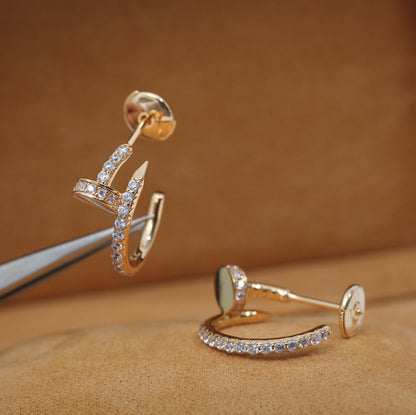 [Revel Jewelry]ジュスト イヤリング 12.75MM ピンクゴールド ダイヤモンド
