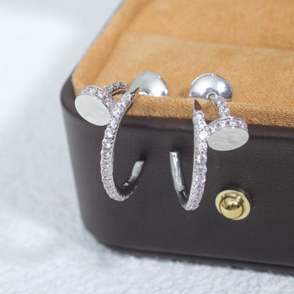 [Revel Jewelry]JUSTE EARRINGS 12.75MM SILVER DIAMOND