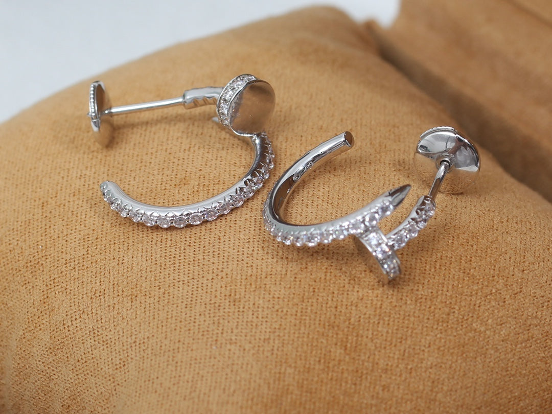 [Revel Jewelry]JUSTE EARRINGS 12.75MM SILVER DIAMOND