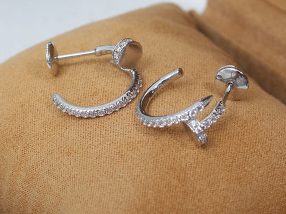[Revel Jewelry]JUSTE EARRINGS 12.75MM SILVER DIAMOND