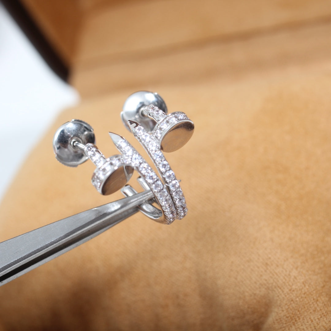 [Revel Jewelry]JUSTE EARRINGS 12.75MM SILVER DIAMOND