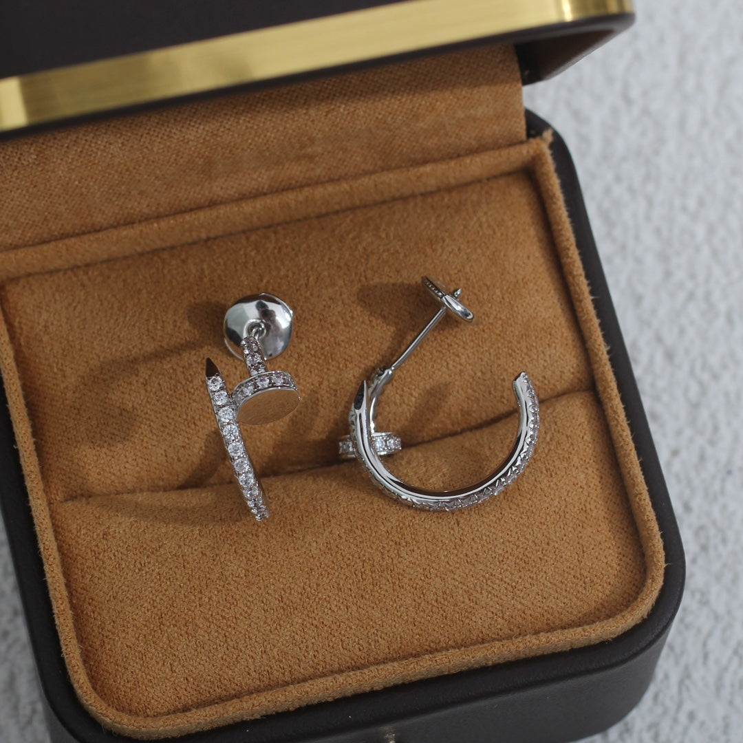 [Revel Jewelry]JUSTE EARRINGS 12.75MM SILVER DIAMOND