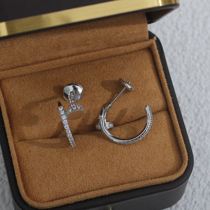[Revel Jewelry]JUSTE EARRINGS 12.75MM SILVER DIAMOND