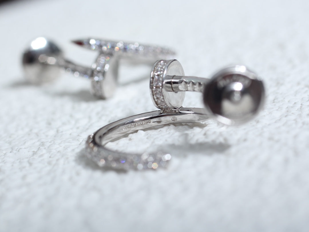 [Revel Jewelry]JUSTE EARRINGS 12.75MM SILVER DIAMOND