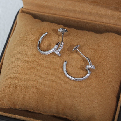 [Revel Jewelry]JUSTE EARRINGS 12.75MM SILVER DIAMOND