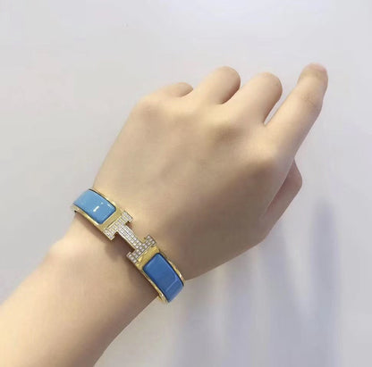 [Revel Jewelry]H CLOUD BLUE BRACELET GOLD DIAMOND