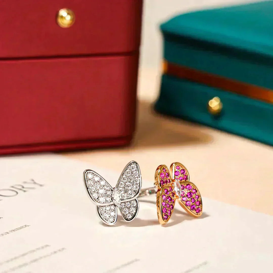 [Revel Jewelry]TWIN BUTTERFLY DIAMOND RING