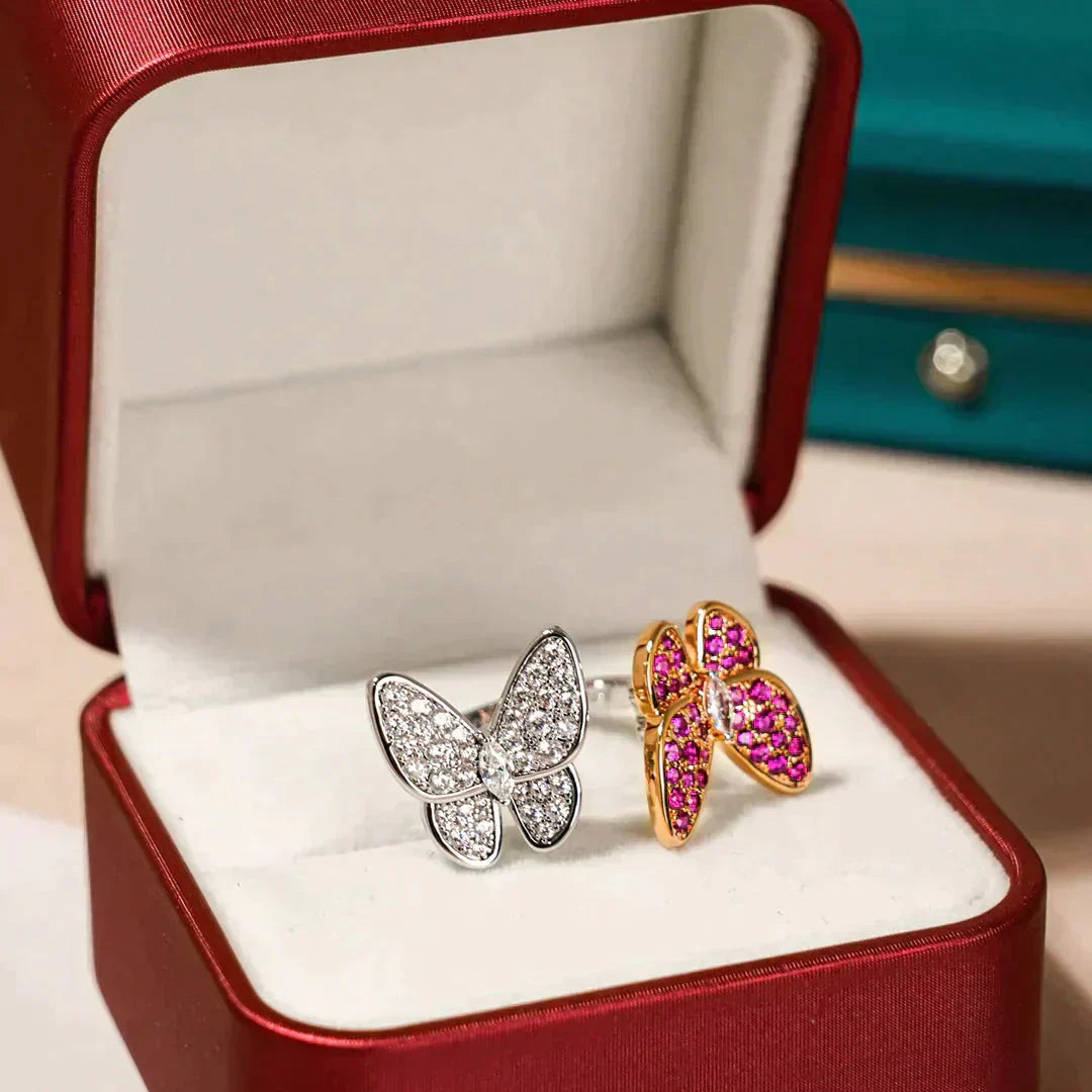 [Revel Jewelry]TWIN BUTTERFLY DIAMOND RING