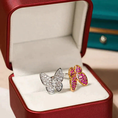 [Revel Jewelry]TWIN BUTTERFLY DIAMOND RING