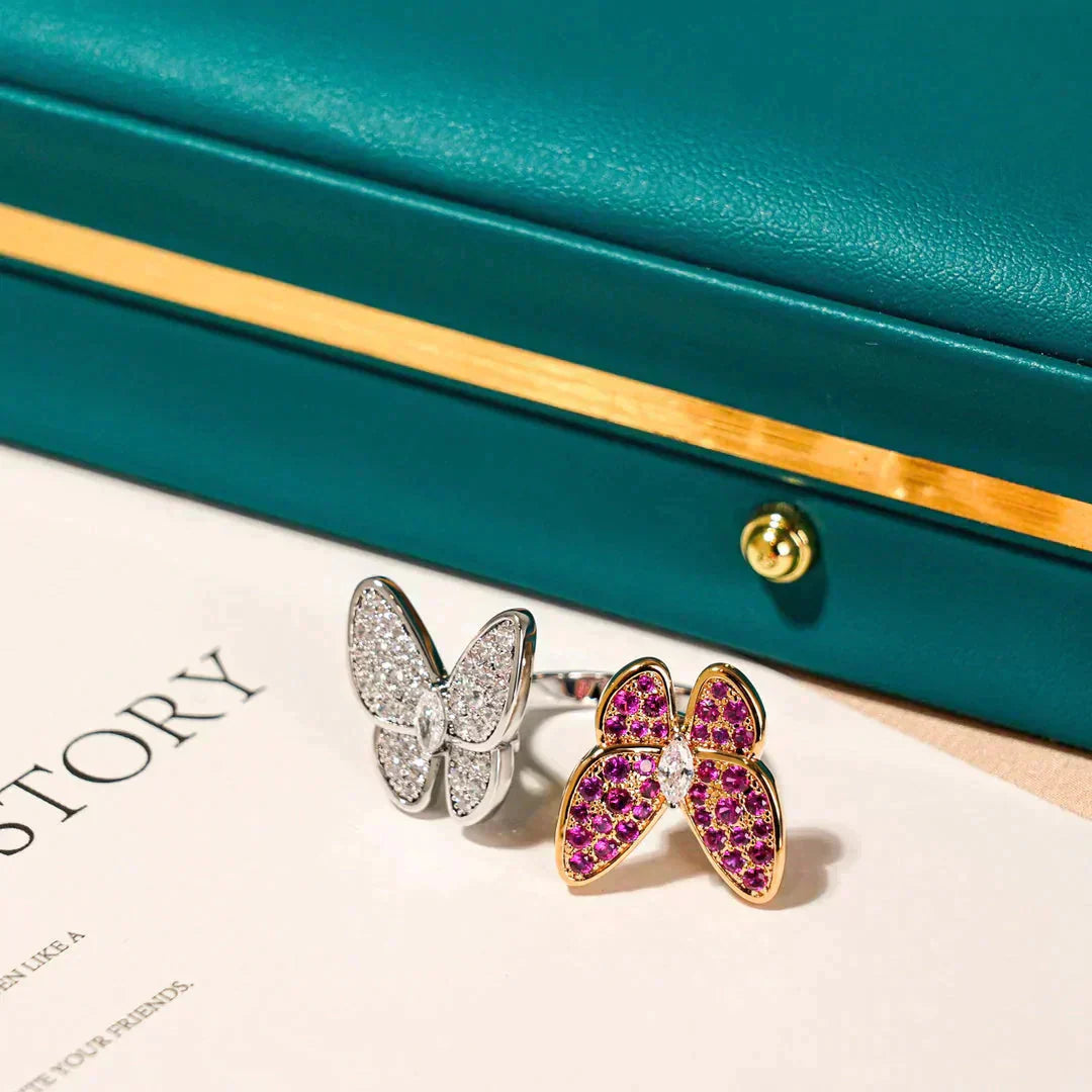 [Revel Jewelry]TWIN BUTTERFLY DIAMOND RING