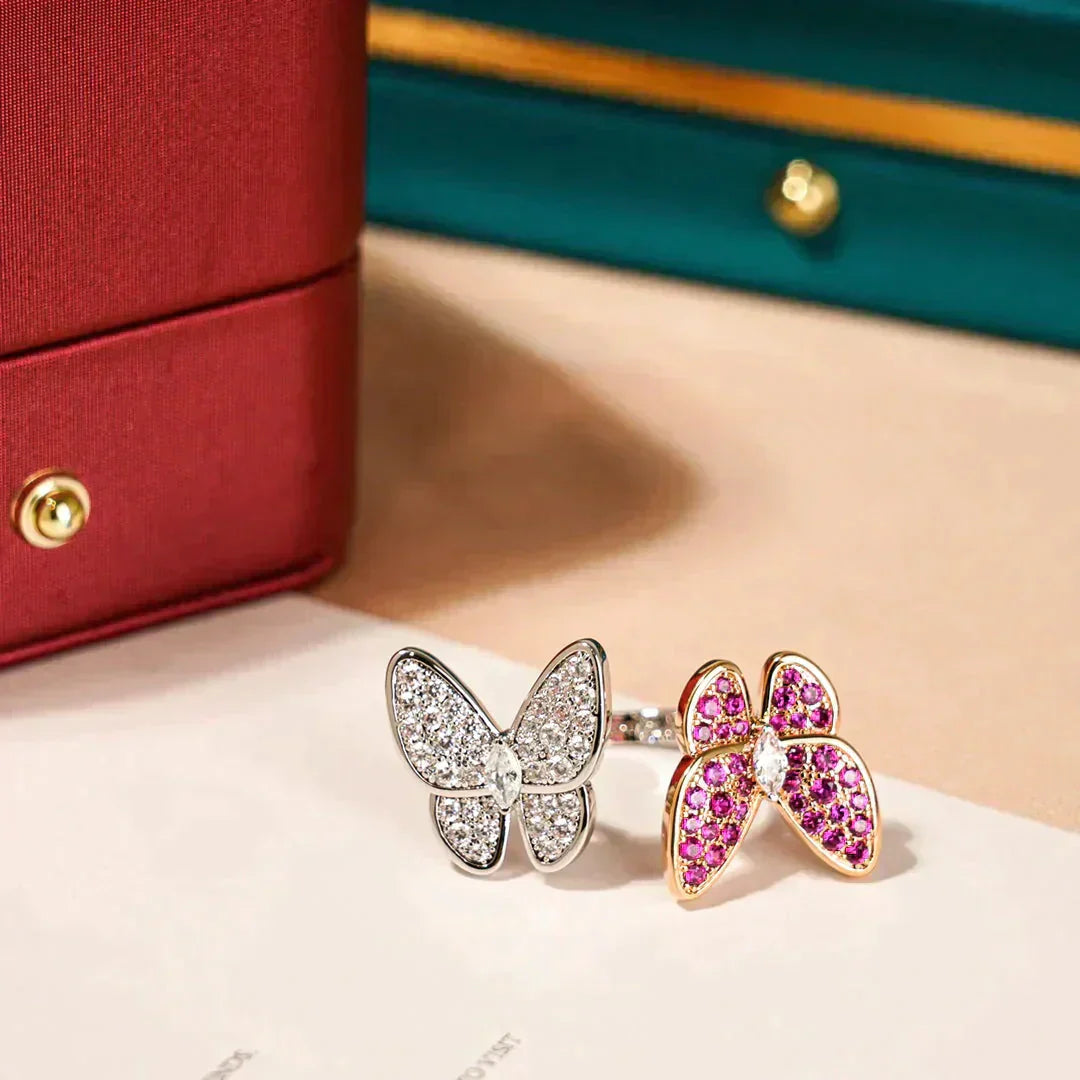 [Revel Jewelry]TWIN BUTTERFLY DIAMOND RING