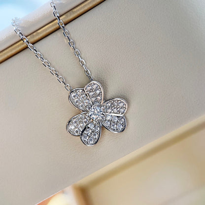 [Revel Jewelry]CLOVER DIAMOND NECKLACE SILVER