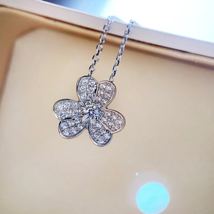 [Revel Jewelry]CLOVER DIAMOND NECKLACE SILVER