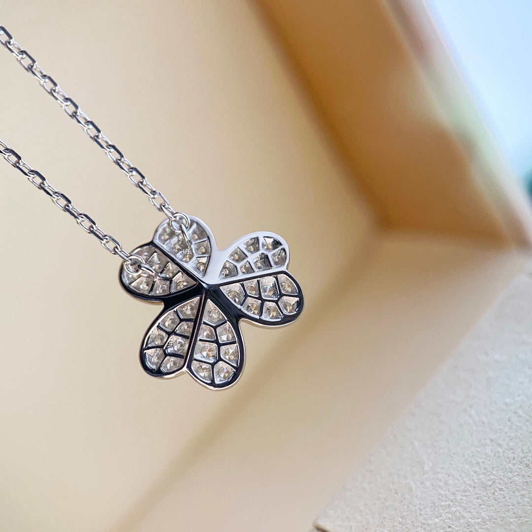 [Revel Jewelry]CLOVER DIAMOND NECKLACE SILVER