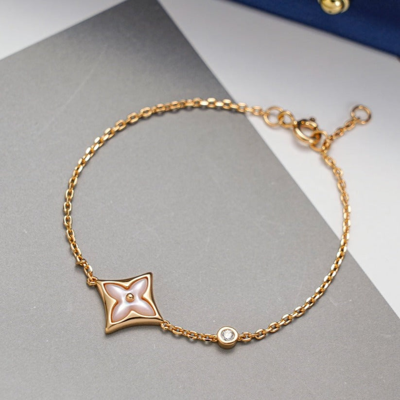 [Revel Jewelry]STAR 1 DIAMOND PINK GOLD BRACELET