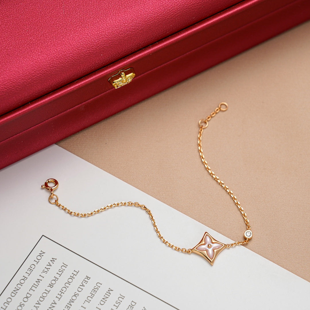 [Revel Jewelry]STAR 1 DIAMOND PINK GOLD BRACELET
