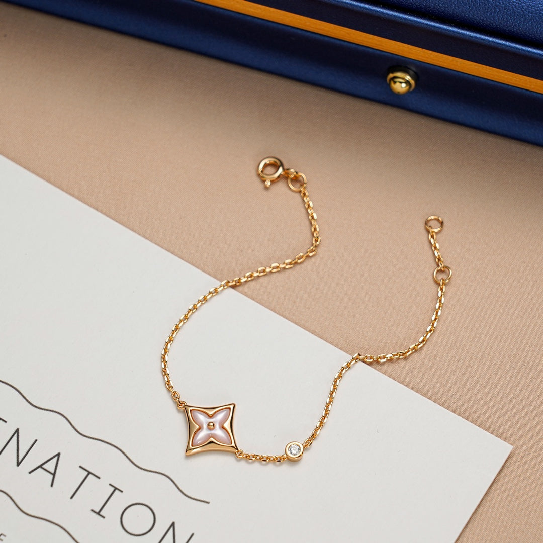 [Revel Jewelry]STAR 1 DIAMOND PINK GOLD BRACELET