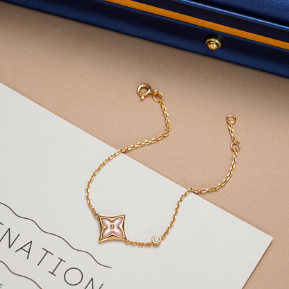 [Revel Jewelry]STAR 1 DIAMOND PINK GOLD BRACELET