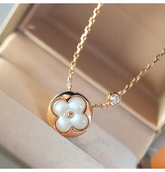 [Revel Jewelry]SUN MOP GOLD 1 DIAMOND NECKLACE