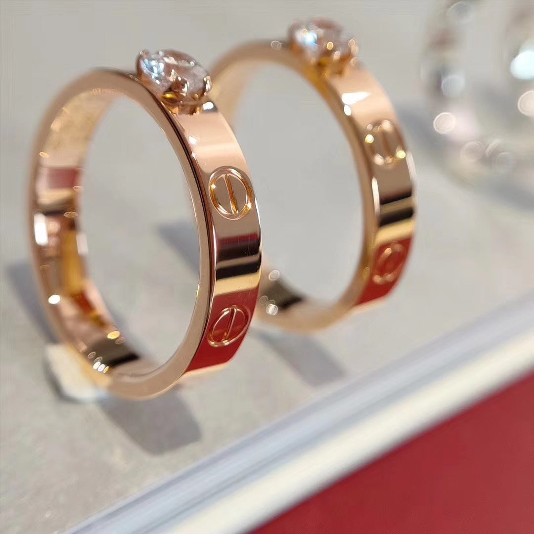 [Revel Jewelry]LOVE RING 3.6MM 1 BIG DIAMOND