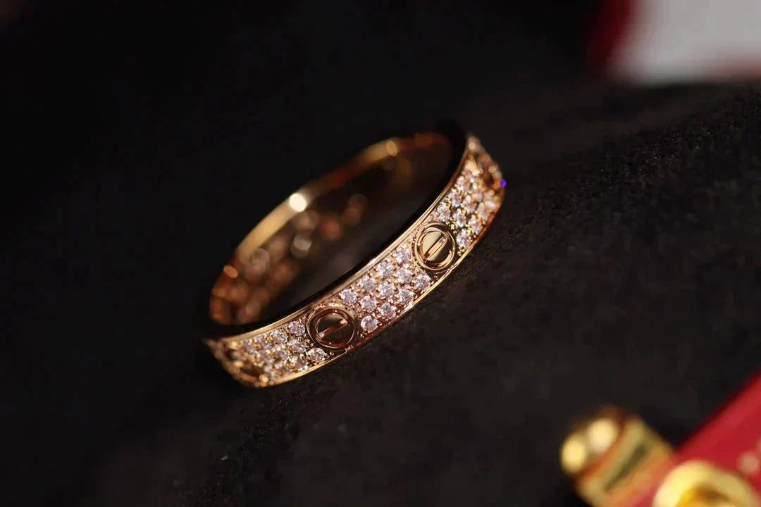 [Revel Jewelry]LOVE RING 3.6MM DIAMOND PAVED
