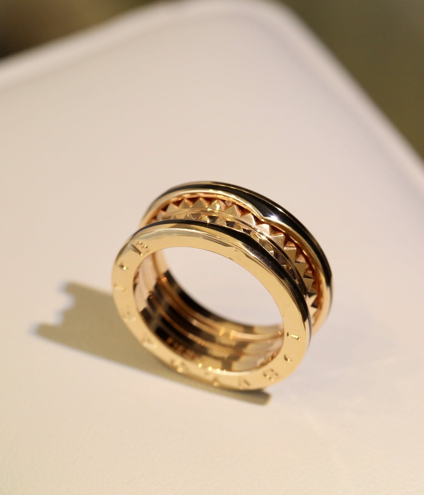 [Revel]ZERO 1 PINK GOLD BLACK CERAMIC RING