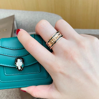 [Revel]ZERO 1 PINK GOLD BLACK CERAMIC RING