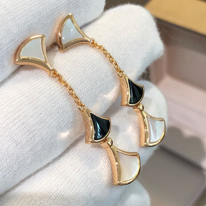 [Revel]DREAM EARRINGS 3 MOTIFS ONYX MOP PINK GOLD