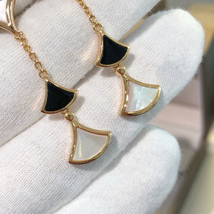 [Revel]DREAM EARRINGS 3 MOTIFS ONYX MOP PINK GOLD