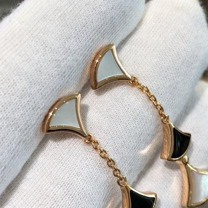 [Revel]DREAM EARRINGS 3 MOTIFS ONYX MOP PINK GOLD