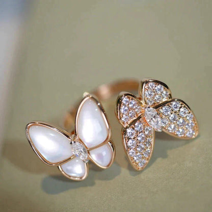 [Revel Jewelry]TWIN BUTTERFLY DIAMOND MOP RING