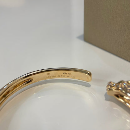 [Revel Jewelry]PANTHERE GOLD DIAMOND OPEN BRACELET