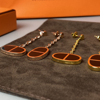 [Revel Jewelry]KETTEN-VERSO-OHRRINGE AUS SCHWARZER KERAMIK