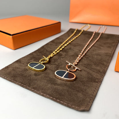 [Revel Jewelry]CHAINE VERSO BLACK CERAMIC NECKLACE