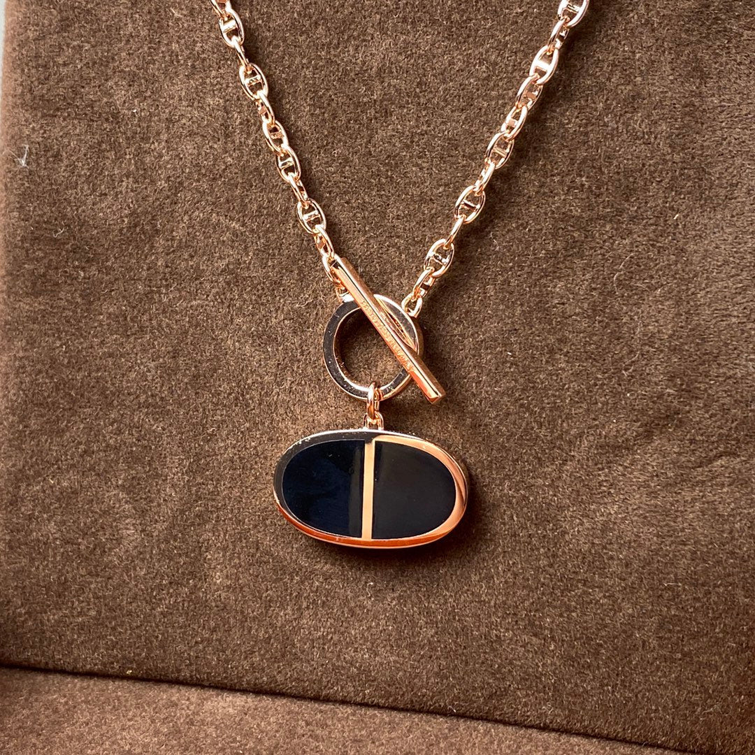 [Revel Jewelry]CHAINE VERSO BLACK CERAMIC NECKLACE